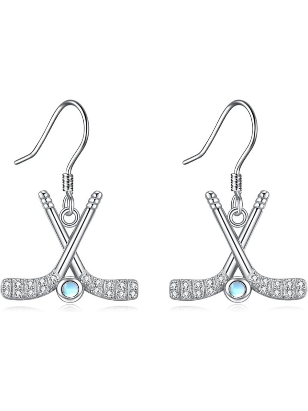 Sport Lover Dangle Earrings - Sterling Silver Golf, Hockey, Tennis, Baseball